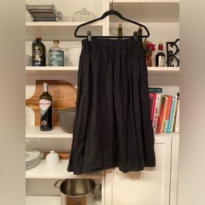 Small Pyne and Smith Black Linen Skirt